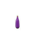 Elegant Purple Glass Vase with Golden Lid - Modern Home Décor Accent
