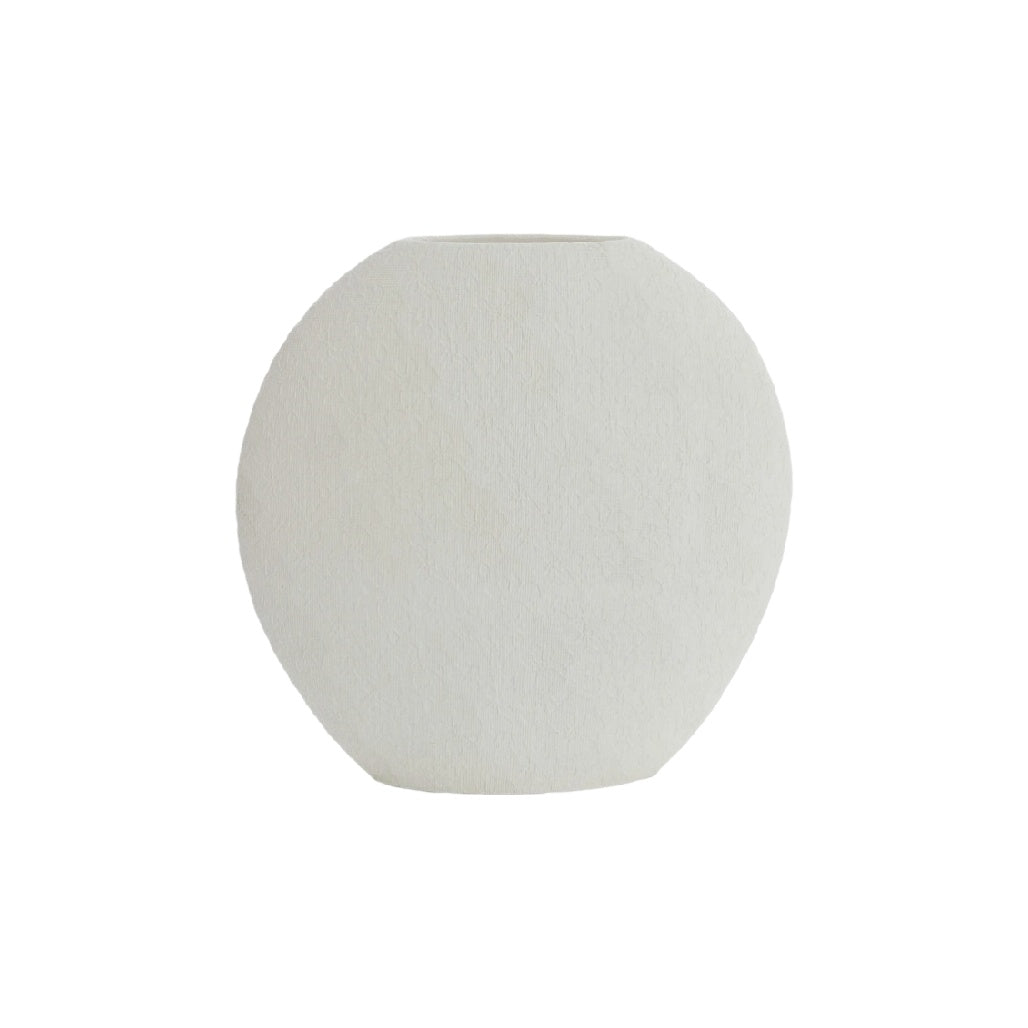 Minimalist White Ceramic Vase - Modern Decorative Home Accent