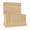 Modern Wooden Storage Box with Lid and Hydraulic Hinges