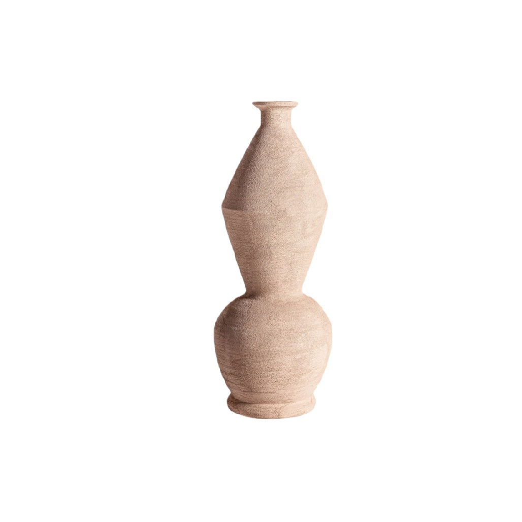 Elegant Handcrafted Clay Vase - Unique Double-Shape Design