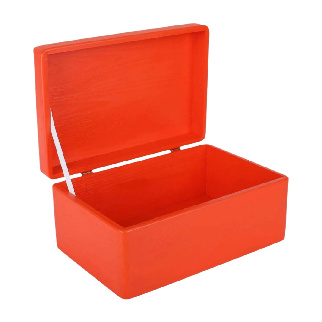 Vibrant Orange Decorative Storage Box with Lid